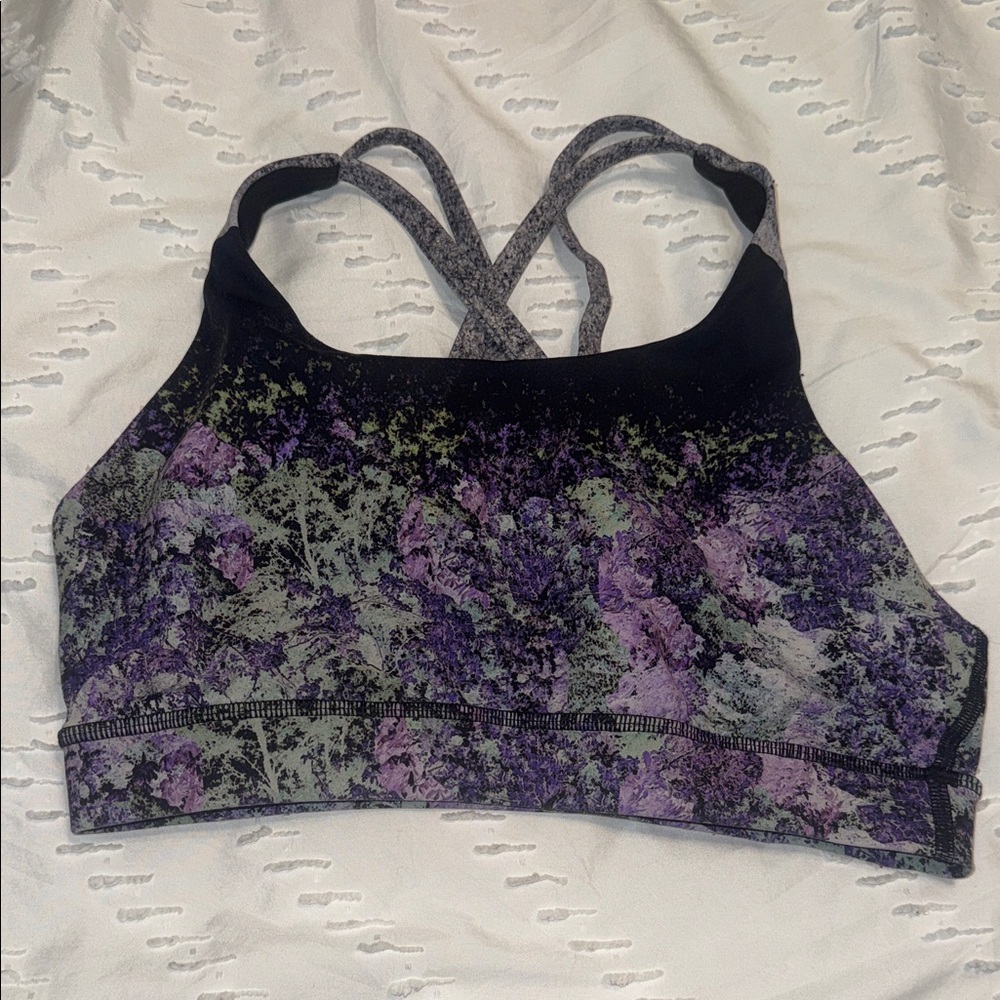 Lululemon Women's Sports Bra - Purple and Black